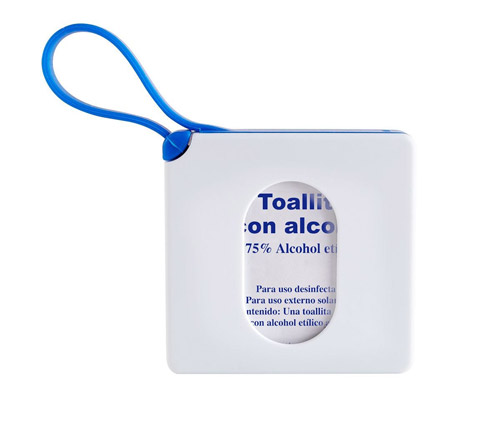 ESTUCHE CON ASA DE SILICON PADS DE ALCOHOL      