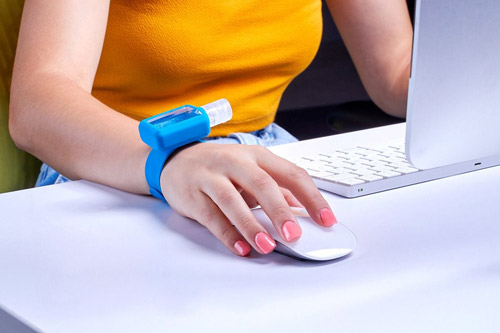 PULSERA CON GEL ANTIBACTERIAL MILE AZUL
