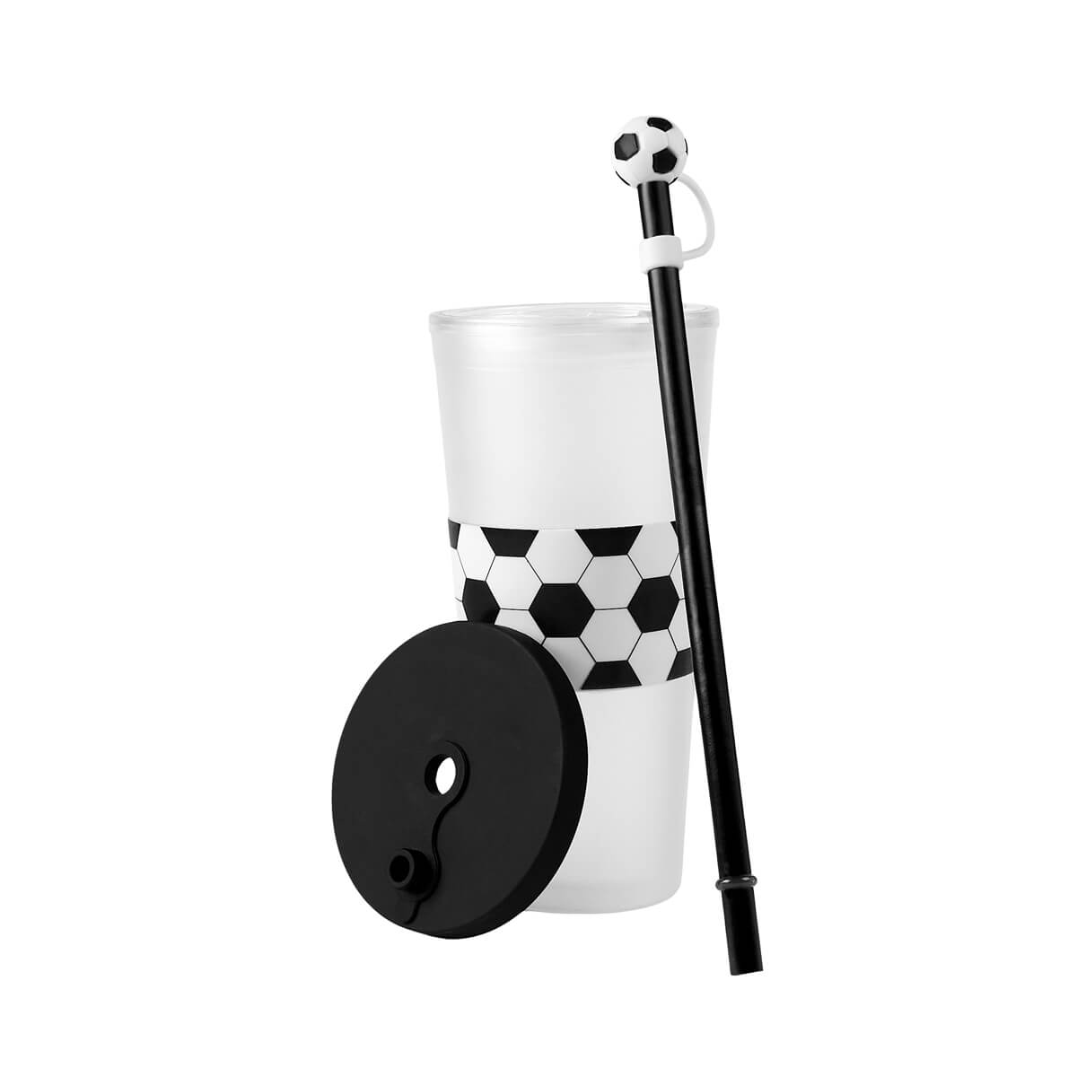 VASO SOCCER BLANCO Y NEGRO