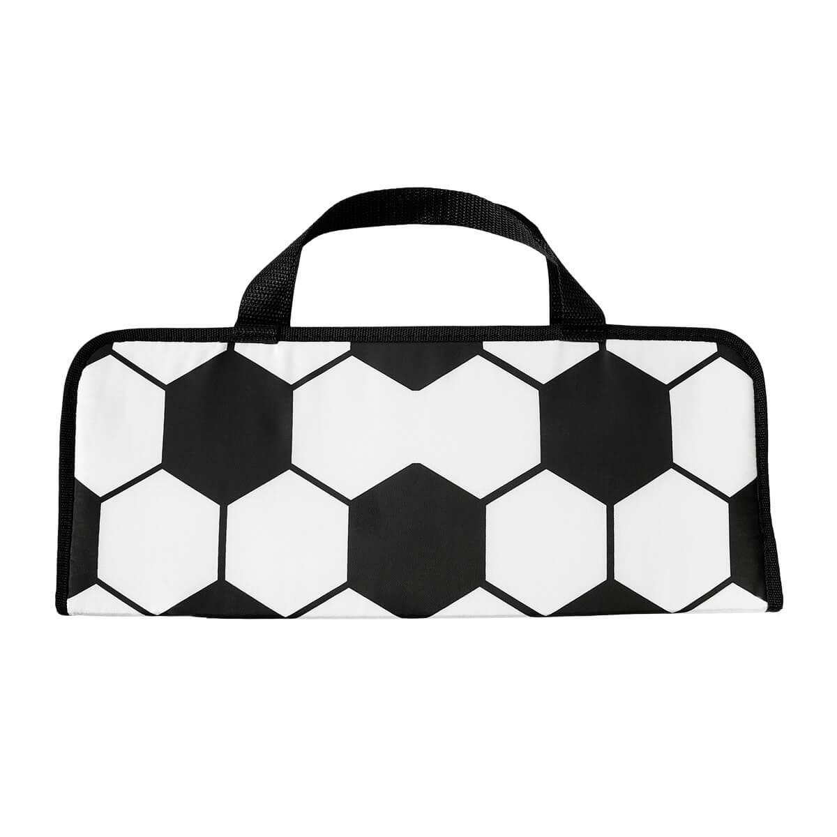 SET  DE BBQ SOCCER BLANCO CON NEGRO