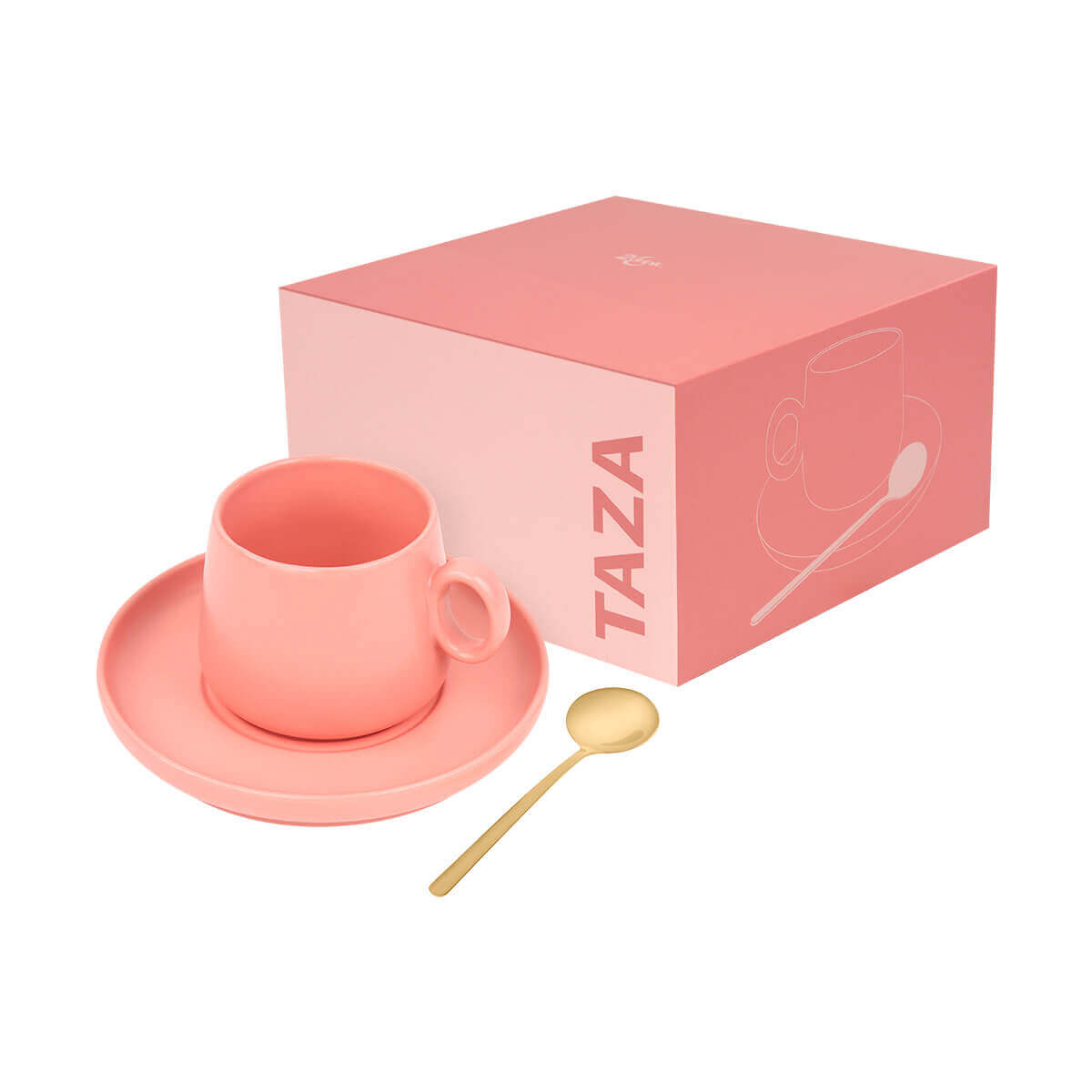 SET DE TAZA ZAPHIR ROSA