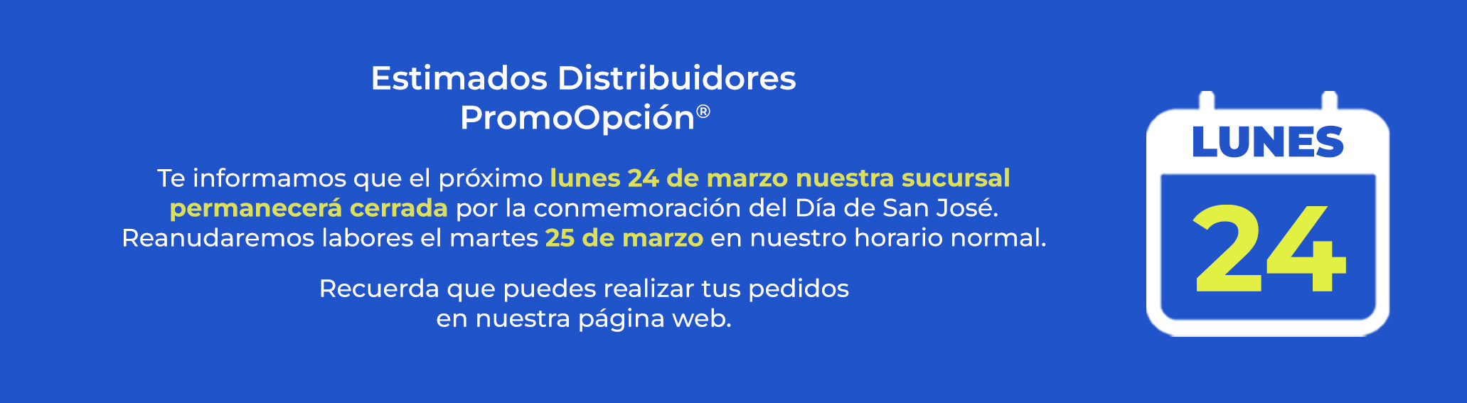 Aviso importante